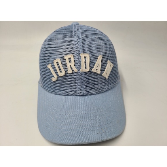 Air Jordan Jumpman S-M Full Mesh Trucker Snapback Hat Cap Basketball Blue White